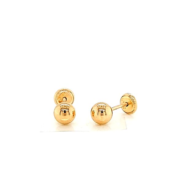 14 Karat Yellow Gold 5mm Ball Earrings Arezzo Jewelers Elmwood Park, IL