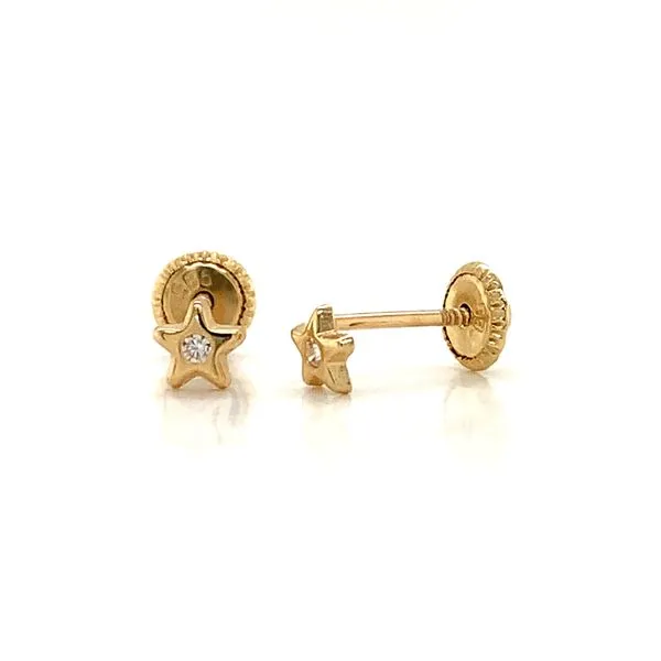 14k Yellow Gold Mini Star Stud Earrings Image 2 Arezzo Jewelers Elmwood Park, IL