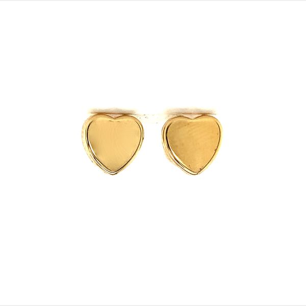 14k Yellow Gold Heart Earrings Image 2 Arezzo Jewelers Elmwood Park, IL