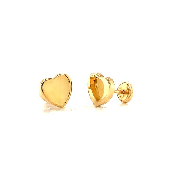 14k Yellow Gold Heart Earrings Arezzo Jewelers Elmwood Park, IL