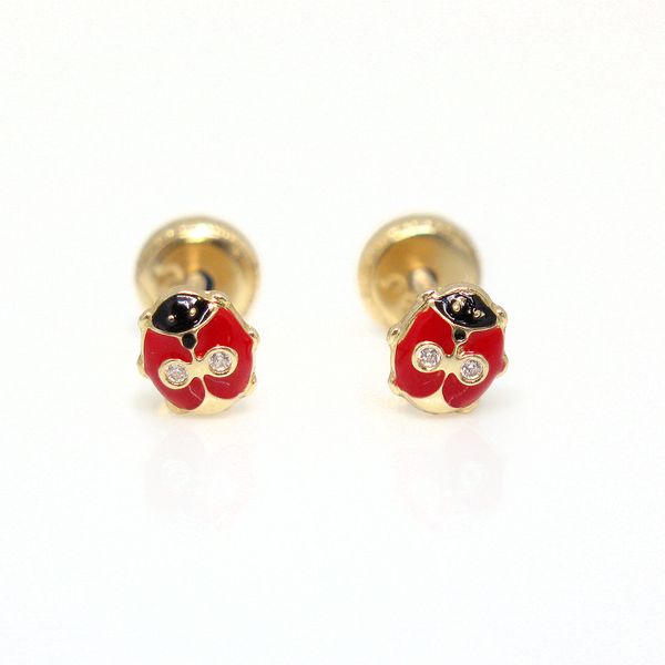 14k Children's Ladybug Earrings Arezzo Jewelers Elmwood Park, IL