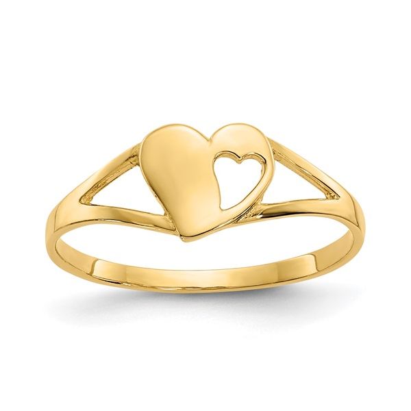 14k Yellow Gold Heart Baby Ring Arezzo Jewelers Elmwood Park, IL