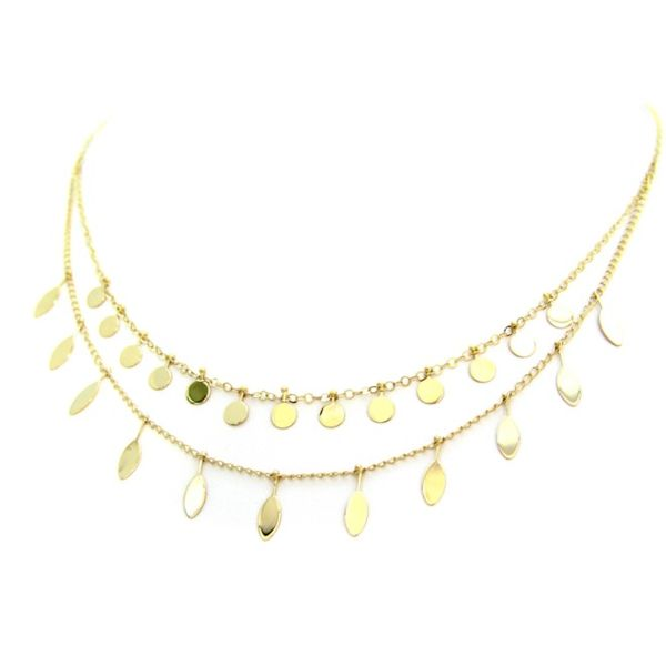 14K Yellow Gold Double Layered Necklace Arezzo Jewelers Elmwood Park, IL