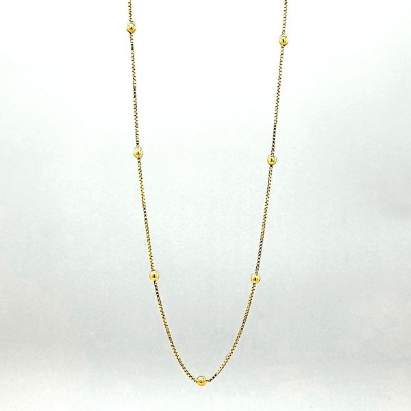 14k Yellow Gold Ball Bead Necklace Arezzo Jewelers Elmwood Park, IL