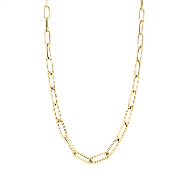 14k Yellow Gold 4mm Paperclip Necklace Arezzo Jewelers Elmwood Park, IL