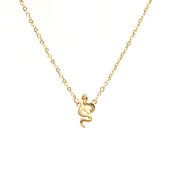 14k Yellow Gold Mini Snake Necklace Arezzo Jewelers Elmwood Park, IL