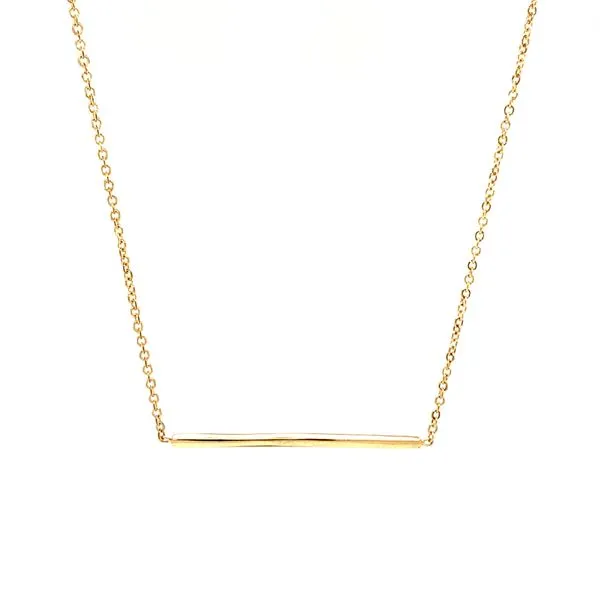 14k Yellow Gold 1.3mm Bar Necklace Arezzo Jewelers Elmwood Park, IL