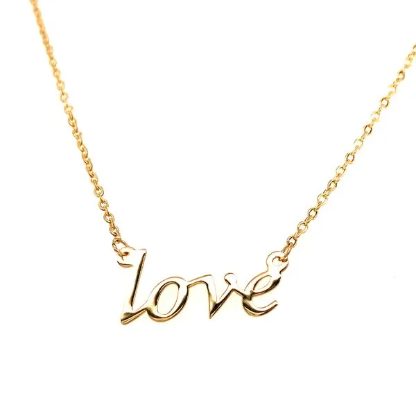 14K Yellow Gold LOVE Necklace Arezzo Jewelers Elmwood Park, IL