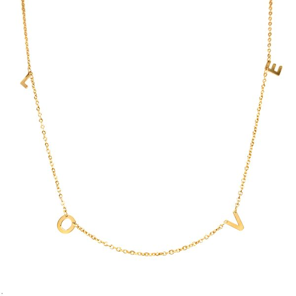 14k Yellow Gold Love Necklace Arezzo Jewelers Elmwood Park, IL