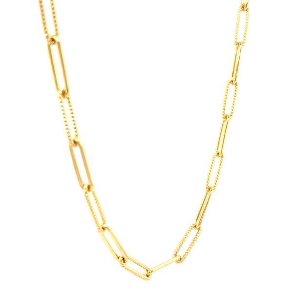 14k Yellow Gold 3.6m Paperclip Link Chain Image 2 Arezzo Jewelers Elmwood Park, IL
