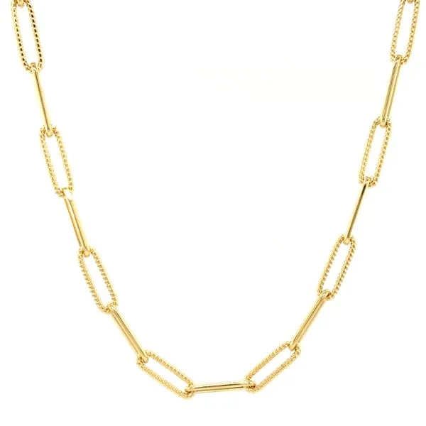 14k Yellow Gold 3.6m Paperclip Link Chain Arezzo Jewelers Elmwood Park, IL