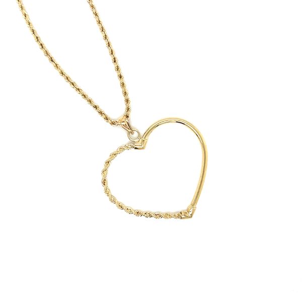 14k Yellow Gold Open Heart Necklace Arezzo Jewelers Elmwood Park, IL