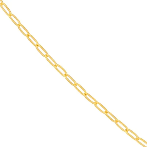 14k Yellow Gold 1.25mm Paper Clip Chain Image 2 Arezzo Jewelers Elmwood Park, IL