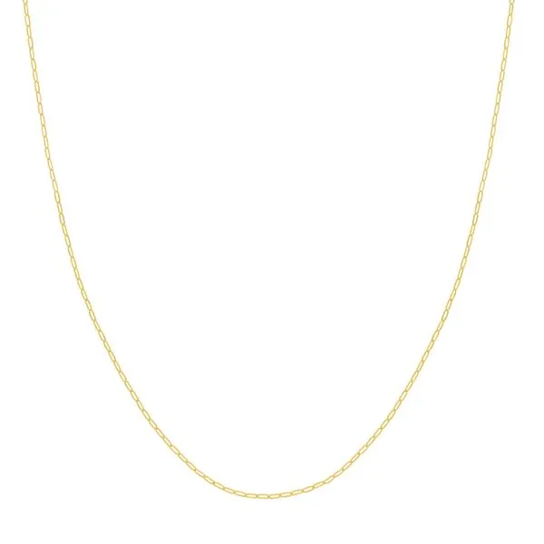 14k Yellow Gold 1.25mm Paper Clip Chain Arezzo Jewelers Elmwood Park, IL