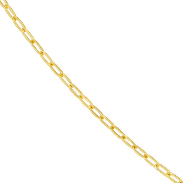 14k Yellow Gold 2.1mm Paper Clip Chain Image 2 Arezzo Jewelers Elmwood Park, IL