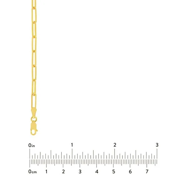 14K Yellow Gold 3.80mm Designer Paperclip Link Chain Image 5 Arezzo Jewelers Elmwood Park, IL