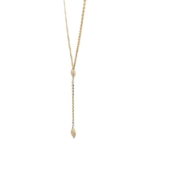 14 Karat Yellow Gold Lariat Gold Necklace Image 2 Arezzo Jewelers Elmwood, IL