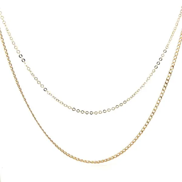 14k Yellow Gold Double Strand Necklace Image 5 Arezzo Jewelers Elmwood Park, IL