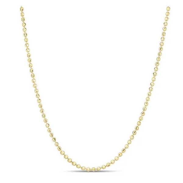 14K Yellow Gold 2mm Moon Cut Chain Arezzo Jewelers Elmwood Park, IL