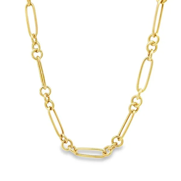 14K Yellow Gold Fancy Italian Link Necklace Image 4 Arezzo Jewelers Elmwood Park, IL