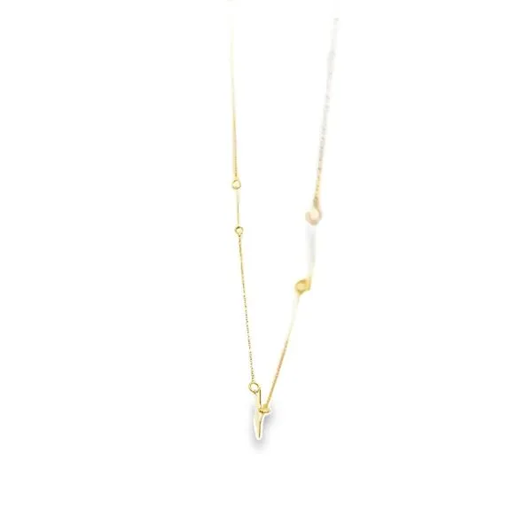 14K Yellow Gold Three Star Necklace Image 2 Arezzo Jewelers Elmwood Park, IL