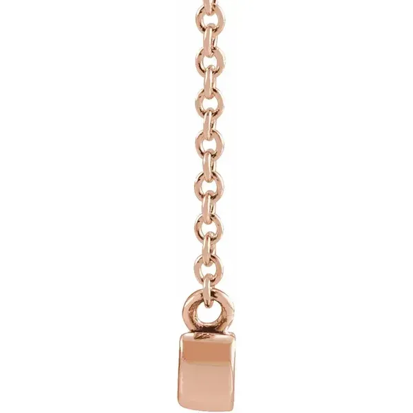 14K Rose Petite Mama Script Necklace Image 2 Arezzo Jewelers Elmwood Park, IL