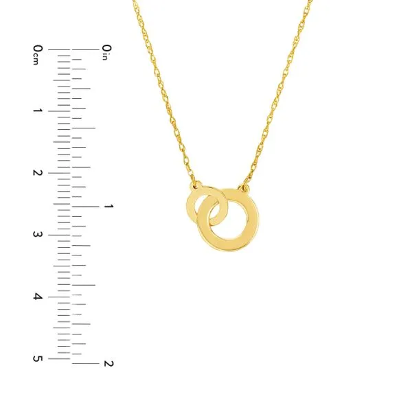 So You Interlocked Circles Adjustable Necklace Image 4 Arezzo Jewelers Elmwood Park, IL