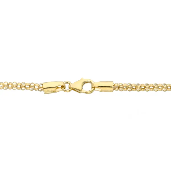 14k Yellow Gold Popcorn Link Necklace Image 2 Arezzo Jewelers Elmwood Park, IL