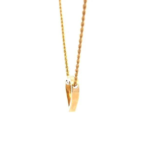 14 Karat Yellow Gold Heart Gold Necklace Image 4 Arezzo Jewelers Elmwood Park, IL