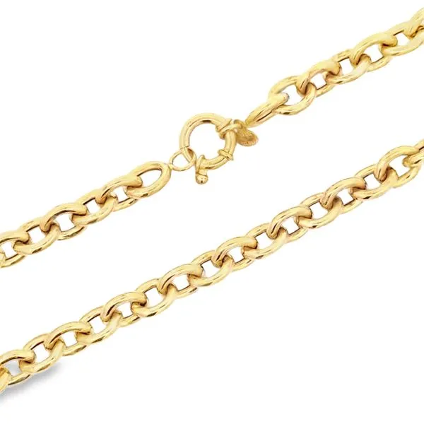 14 Karat Yellow Gold 6.5mm Rolo Link Necklace Image 2 Arezzo Jewelers Elmwood Park, IL