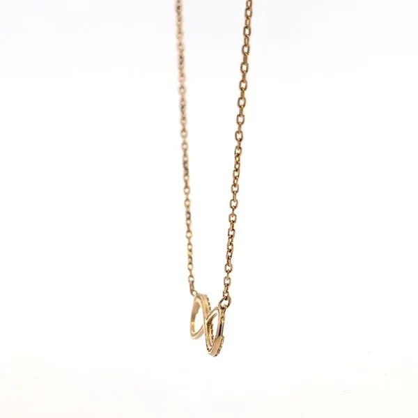 14K Yellow Gold CZ Infinity Necklace Image 2 Arezzo Jewelers Elmwood Park, IL