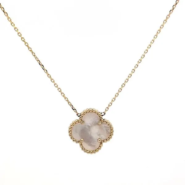 Yellow Gold Motif Necklace | Mother of Pearl Arezzo Jewelers Elmwood Park, IL