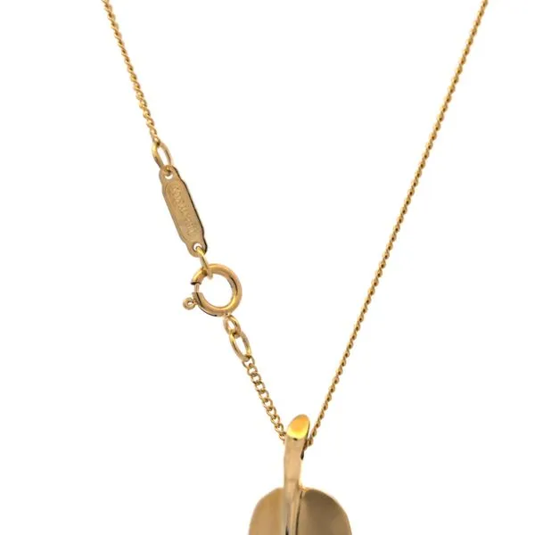 Vintage Tiffany & Co. Angela Cummings 18K Gold Leaf Pendant Necklace Image 4 Arezzo Jewelers Elmwood Park, IL