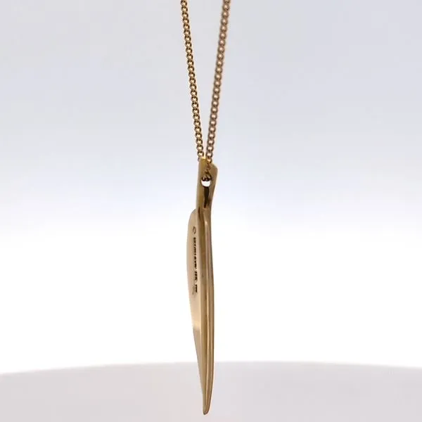 Vintage Tiffany & Co. Angela Cummings 18K Gold Leaf Pendant Necklace Image 5 Arezzo Jewelers Elmwood Park, IL