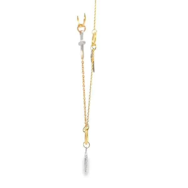 18K Two Tone Miraculous Virgin Mary Religious Necklace Image 3 Arezzo Jewelers Elmwood Park, IL