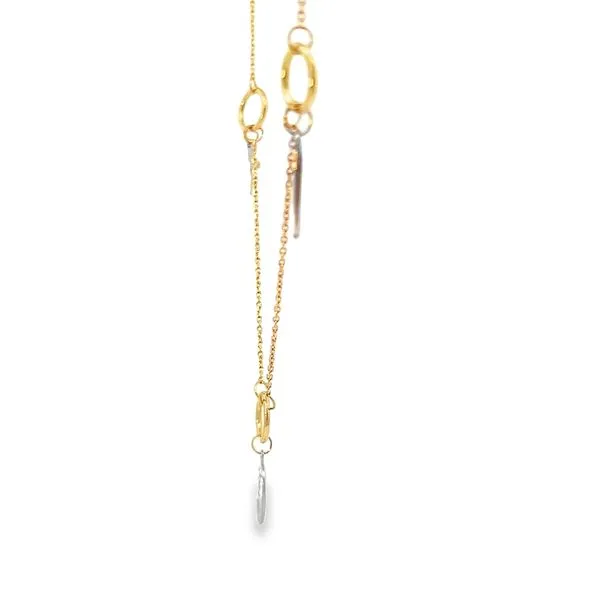 18K Two Tone Miraculous Virgin Mary Religious Necklace Image 4 Arezzo Jewelers Elmwood Park, IL
