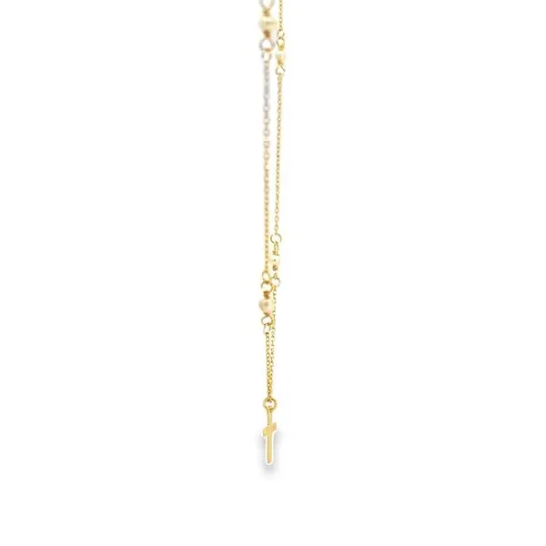 14K Yellow Gold Religious Pearl Necklace Image 4 Arezzo Jewelers Elmwood Park, IL