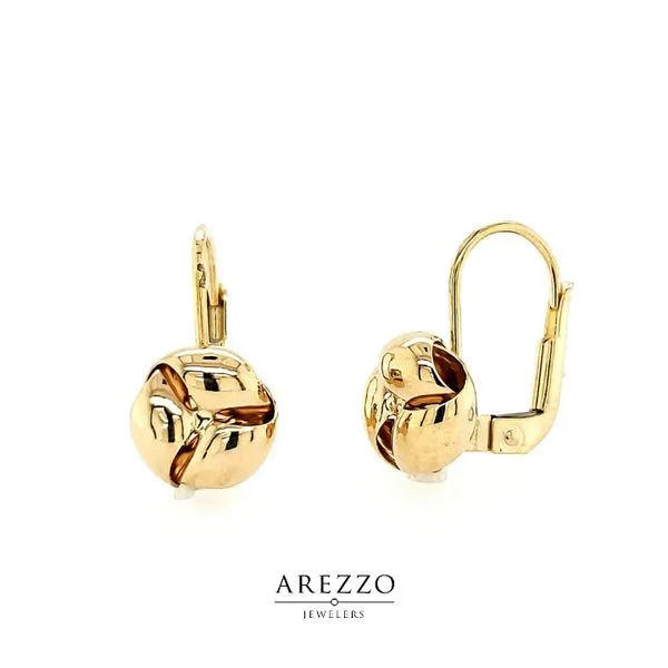 18k Yellow Gold Leverback Earrings Arezzo Jewelers Elmwood Park, IL