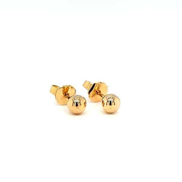 18k Solid 4.5mm Ball Stud Earrings Arezzo Jewelers Elmwood Park, IL