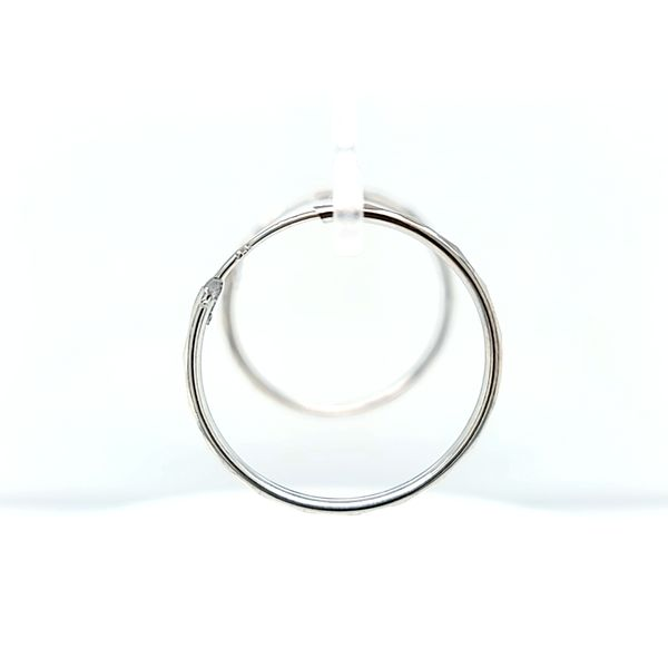 14k White Gold 30mm Endless Hoop Earrings Image 3 Arezzo Jewelers Elmwood Park, IL