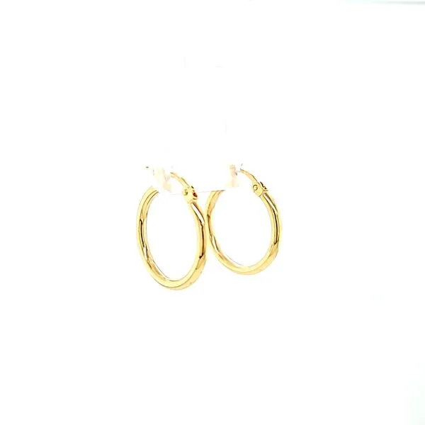 14k Yellow Gold 19mm Hoop Earrings Image 2 Arezzo Jewelers Elmwood Park, IL
