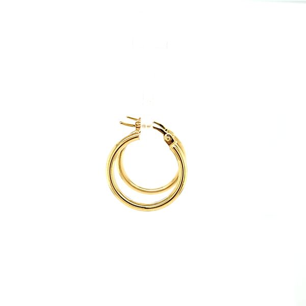 14k Yellow Gold 19mm Hoop Earrings Image 3 Arezzo Jewelers Elmwood Park, IL