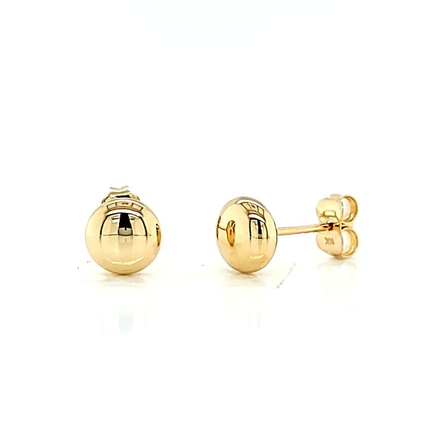 14kt Yellow Gold 6.9mm Button Stud Earrings Arezzo Jewelers Elmwood Park, IL