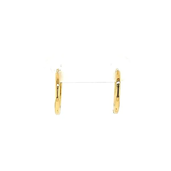 14kt Yellow Gold 14mm Endless Hoop Earrings Image 2 Arezzo Jewelers Elmwood Park, IL