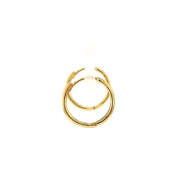 14kt Yellow Gold 14mm Endless Hoop Earrings Image 3 Arezzo Jewelers Elmwood Park, IL