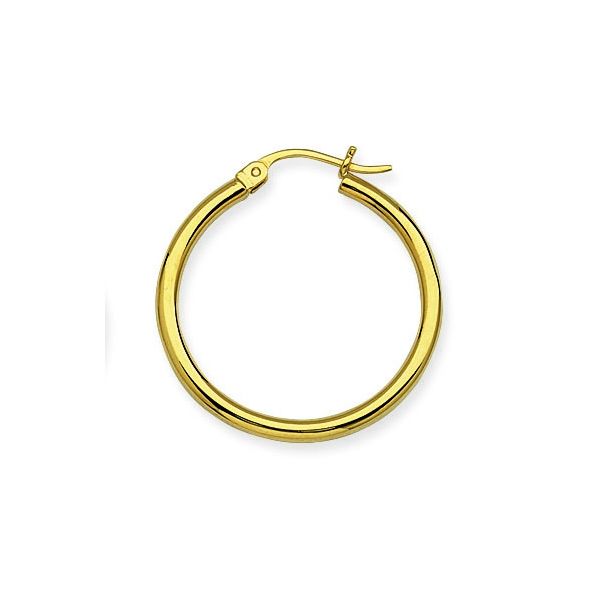 14k Yellow Gold 25mm Hoop Earrings Arezzo Jewelers Elmwood Park, IL