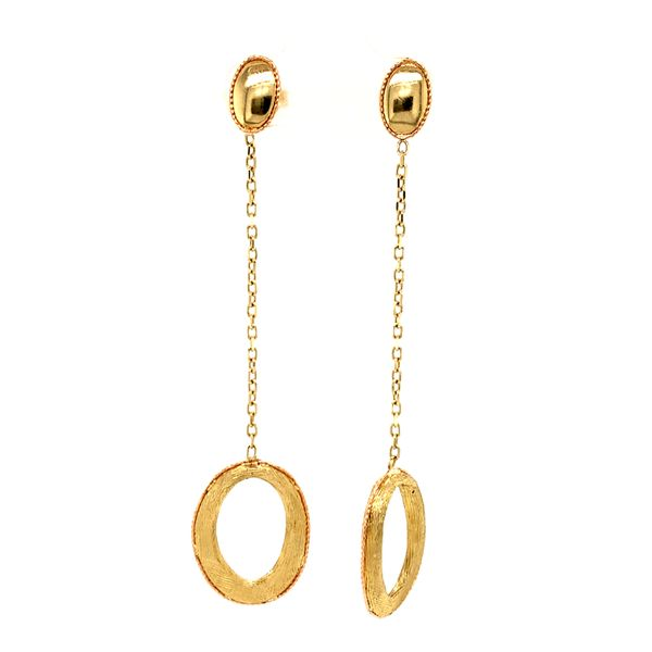 14k Yellow Gold Dangle Earrings Image 2 Arezzo Jewelers Elmwood Park, IL