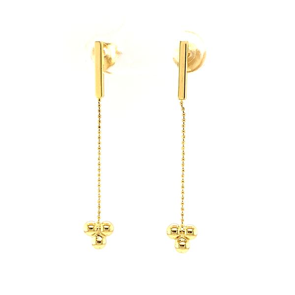 14k Yellow Gold Italian Dangle Earrings Arezzo Jewelers Elmwood Park, IL