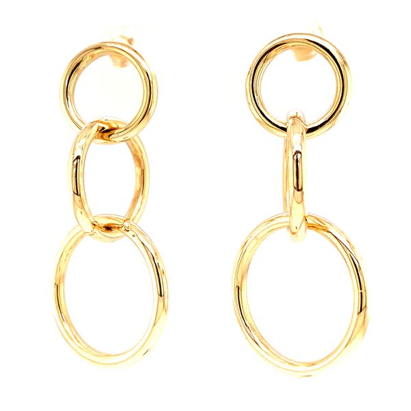 14k Yellow Gold  Dangle Earrings Arezzo Jewelers Elmwood Park, IL