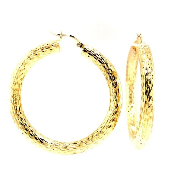 14k Yellow Gold Hoop Earrings Arezzo Jewelers Elmwood Park, IL